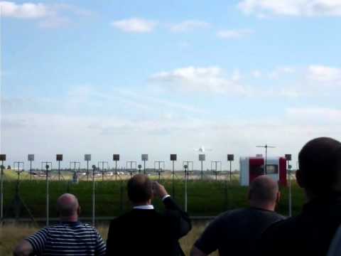 Emirates A380 at Birmingham Airport