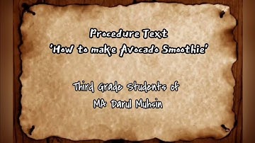 Procedure Text Practice How to Make Avocado Smoothie