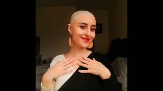 Cute curly hair girl headshave bald!