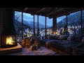❄️ Snow Ambience Cozy Fireplace Candlelight and Gentle Wind Sounds