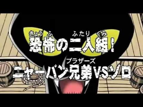 アニメonepiece ワンピース 第13話 あらすじ 恐怖の二人組 ニャーバン兄弟vsゾロ Youtube