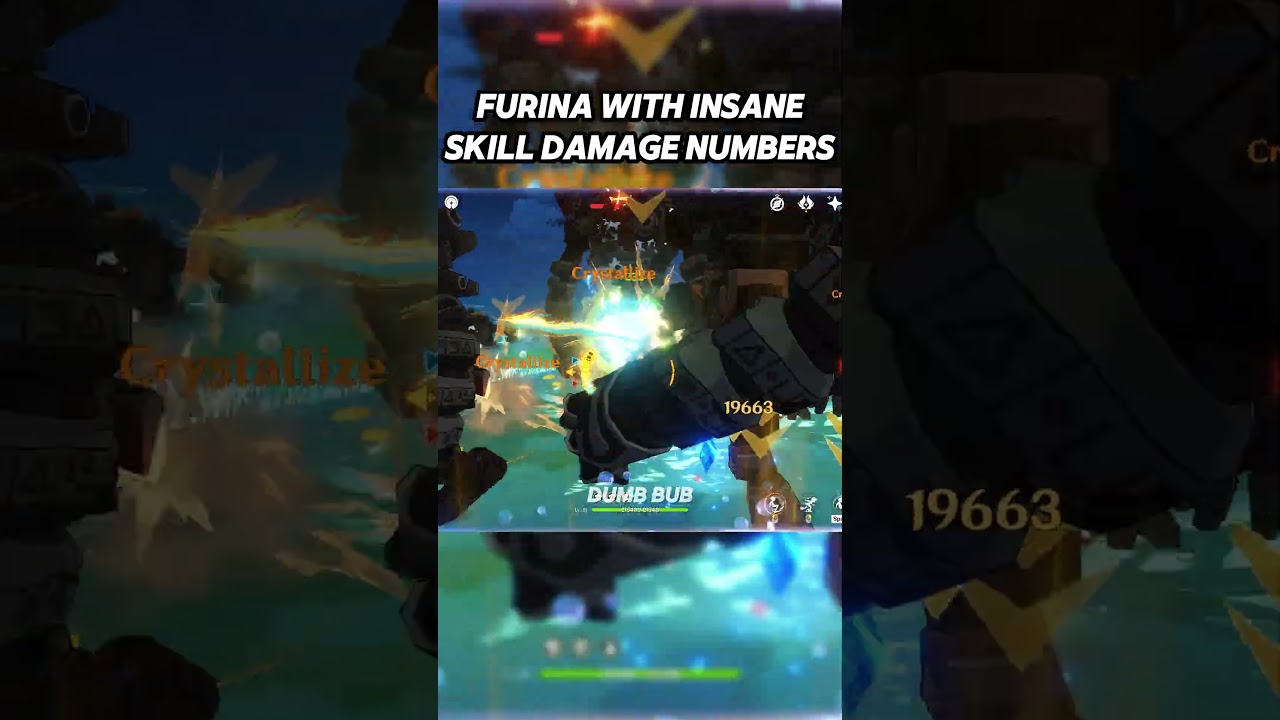 FURINA WITH INSANE SKILL DAMAGE NUMBERS  