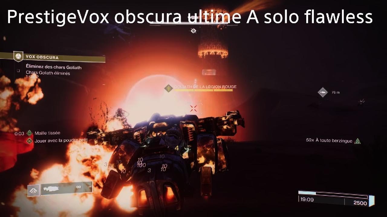 Vox obscura mission prestige Ultime A solo flawless
