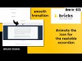 Bricks Builder nestable accordion icon smooth animation - rotation