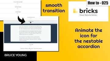 Bricks Builder nestable accordion icon smooth animation - rotation
