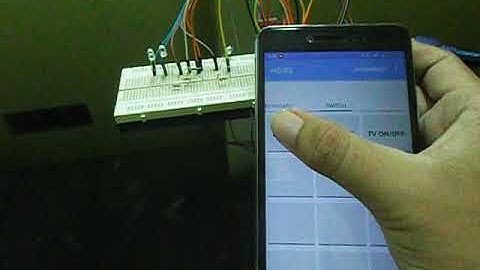 Arduino Mini Pro, Bluetooth HC-05, BlueSPP Serial Terminal control LED and TV as IR Remote