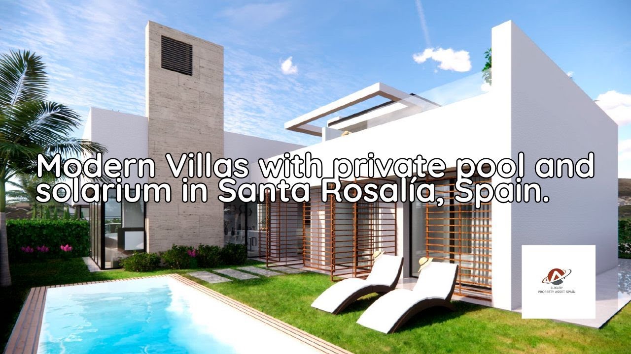 Modern, new build Villas with private pool, terrace, solarium and basement, in Santa Rosalía, Spain.