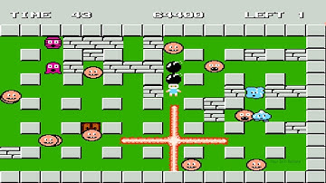 Bomberman - Walkthrough Gameplay (Nintendo Video Game) NES