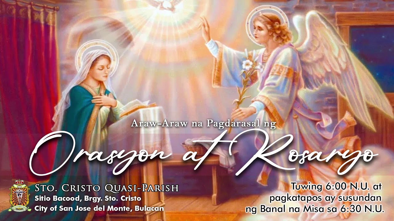 LIVE: Pagdarasal ng Santo Rosaryo at Orasyon,Miyerkules, 3/04/2026(6:00NU)–Rdo.P.Anthony Chan