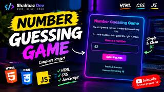 Details Number Guessing Game Using HTML CSS & JavaScript | JavaScript Project News