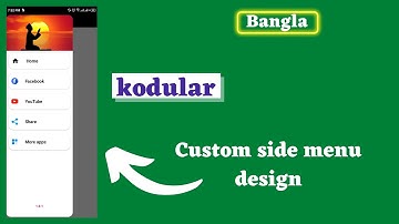 Custom side menu design in Kodualr Bangla || App Design || World TCT Touch