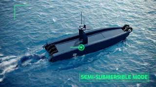 Metal Shark's autonomous, amphibious, semi submersible military interceptor and Micro-USV