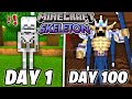 I survived 100 days as a skeleton in hardcore minecraft