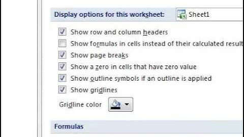 How to show scroll bars in Excel