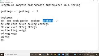 Celebrity NEC Programming Practice Session - Length of Longest Palindromic Subsequence Problem #CodeClass Wealth