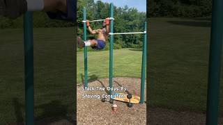 Stack The Days By Staying Consistent. #stack #days #consistency #dumbbellworkout #pullups #dips #fit