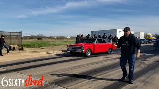 Both LT4 supercharged 67 Chevy nova vs 69 Camaro  street race