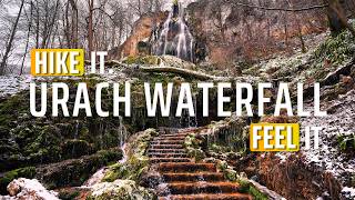 Embark on the MOST MAGICAL Snowy Hike to Urach Waterfall | Swabian Alb, German Trails