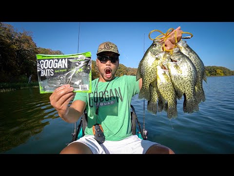 Slab Crappie Kayak Fishing with Googan Baits! (CATCH CLEAN COOK) 