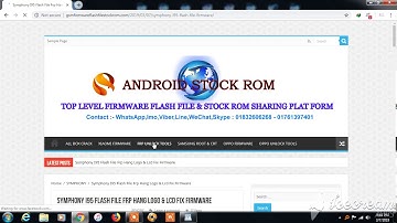 Symphony I95 Flash File Frp Hang Logo & Lcd Fix Firmware