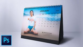 How To Design Desk Calendar 2021 In Photoshop | In-Depth Tutorial | Free Calendar Template | PE65 screenshot 5