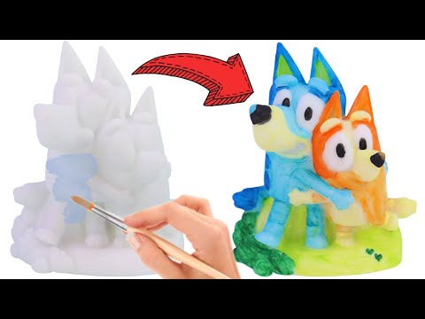Let's Paint this D.I.Y. Bluey & Bingo Light Up Figurine