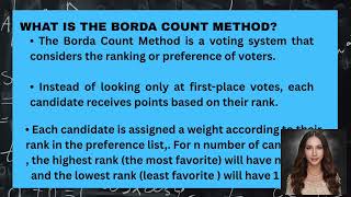 THE VOTING SYSTEMS ( Majority Systems, Plurality of Voting, and Borda Count Method)