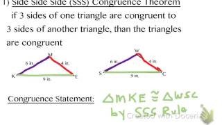 Triangle Congruence Theorems Day 1
