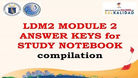 #LDM2 #MODULE2ANSWERKEY LDM2 MODULE2 ANSWER KEYS FOR STUDY NOTEBOOK COMPILATION | TEACHER ARCI_14