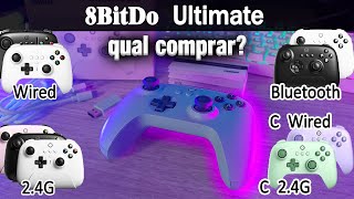 8BitDo ULTIMATE 🕹 - Qual controle COMPRAR?? - com fio|wi-fi 2.4G|bluetooth|C