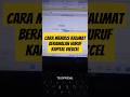 cara menulisan kalimat berawalan huruf kapital diexcel#excel #tipspraktis #tutorial