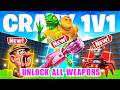 UNLOCK ALL NEW WEAPONS CRAZY 1V1 FFA ALL GUNS &amp; RIDES MAP FORTNITE CREATIVE -  PART 49 @hozzy