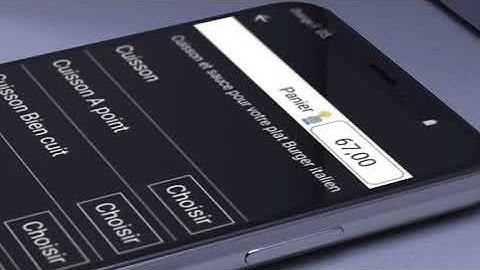 Bonjour SAM est une application de prise de commande dans un restaurant