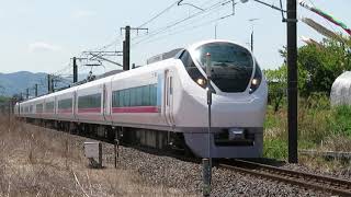 常磐線　E657系K15編成　59M　特急ときわ59号 勝田 行　友部～内原　第三小原踏切　通過　2021.04.27