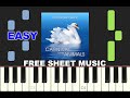 THE SWAN from The Carnival of the Animals, EASY Piano Tutorial with free Sheet Music (pdf)