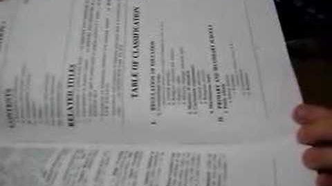 Using the Table of Classification