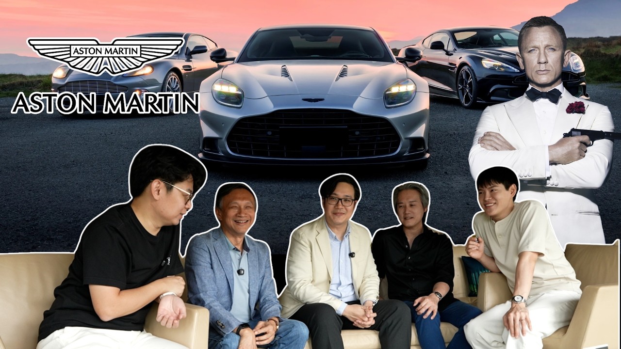 Aston Martin, James Bond, Omega: the car of a secret agent who wears an Omega watch.