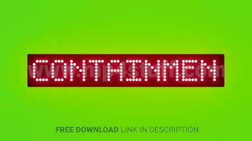 Spill Containment Scrolling Red Dot Matrix LED Text Animation on Green Screen Seamless Loop