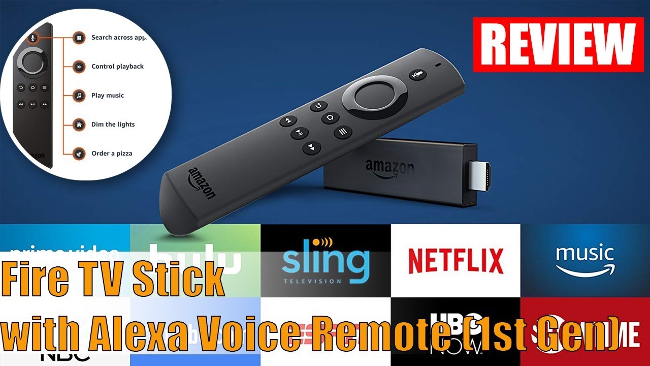 Fire TV Stick with Alexa Voice Remote (1st Gen), streaming media player