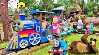 Naik Kereta Api Thomas, Masha and The Bear Choo Choo Train, dan Main Kereta Cepat Dinosaurus