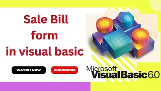 Sale Bill form in visual Basic 6.0 || How to make sale sale bill form in visual Basic ||