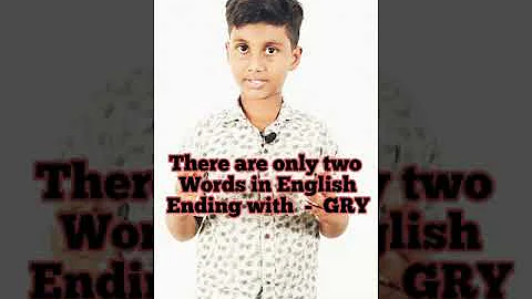 The english words ending with -GRY  || Stellarr Benshik #shorts