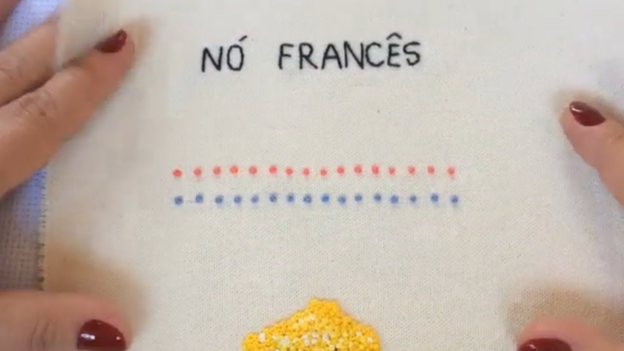 Como bordar à mão o nó francês 🌹 passo a passo de como bordar o nó francês