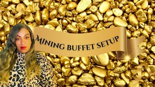 MINING BUFFET SETUP. YELLOW THEME