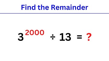 How to Find the Remainder With the Help of Congruence | Number Theory