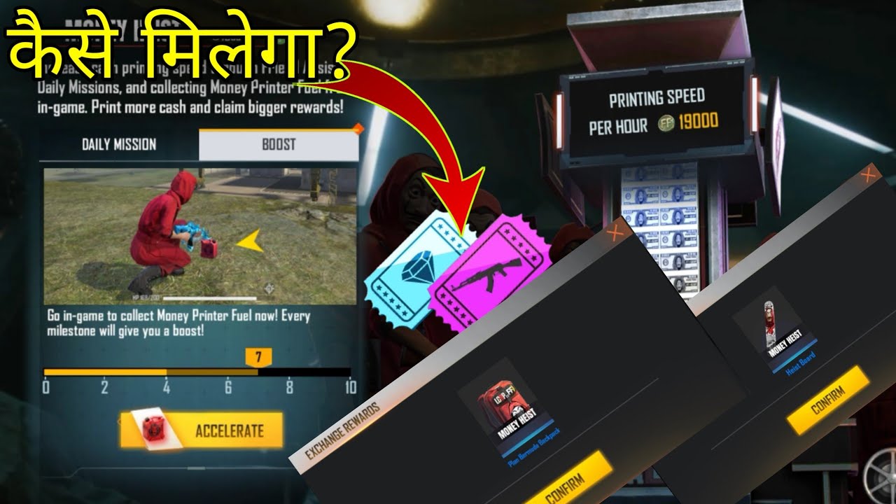 Free Fire Money Heist Event Full Details || Free Fire New ...