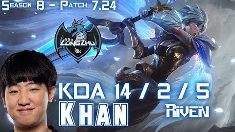 LZ Khan RIVEN vs JAX Top - Patch 7.24 KR Ranked