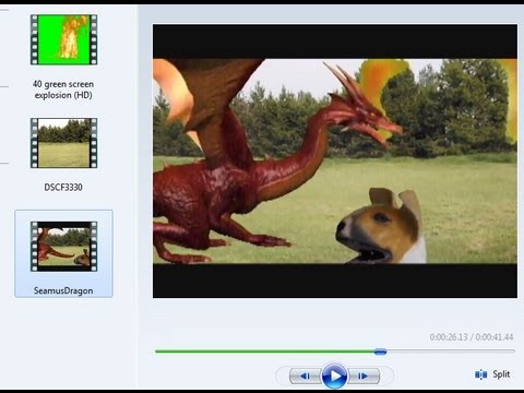 Windows Movie Maker 6.0의 녹색 화면 효과