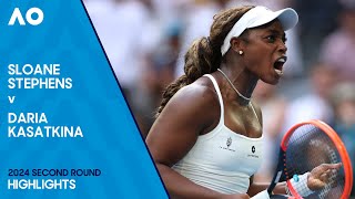 Sloane Stephens v Daria Kasatkina Highlights | Australian Open 2024 Second Round