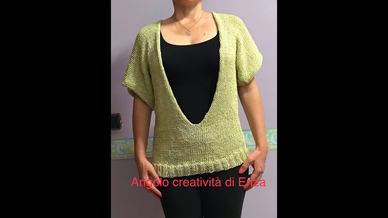 Maglia ai ferri con scollo a V 🧶👕/ Maglia facile YouTube Maglia ai ferri con scollo a V 🧶👕/ Maglia facile YouTube